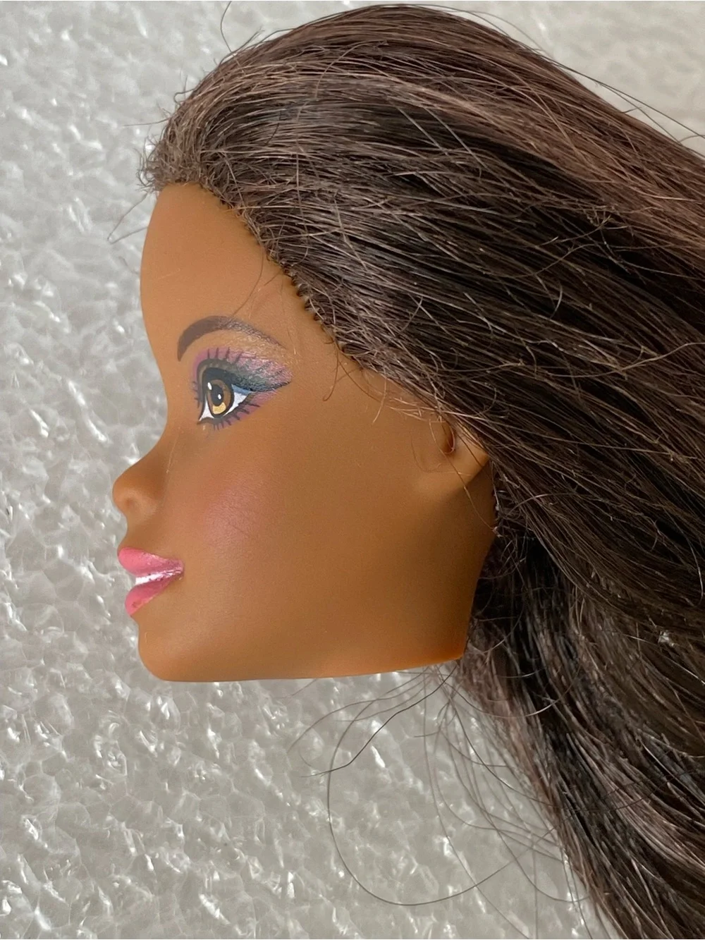 Mattel African American Barbie Doll Asha Face Sculpt - HEAD Replacement Only